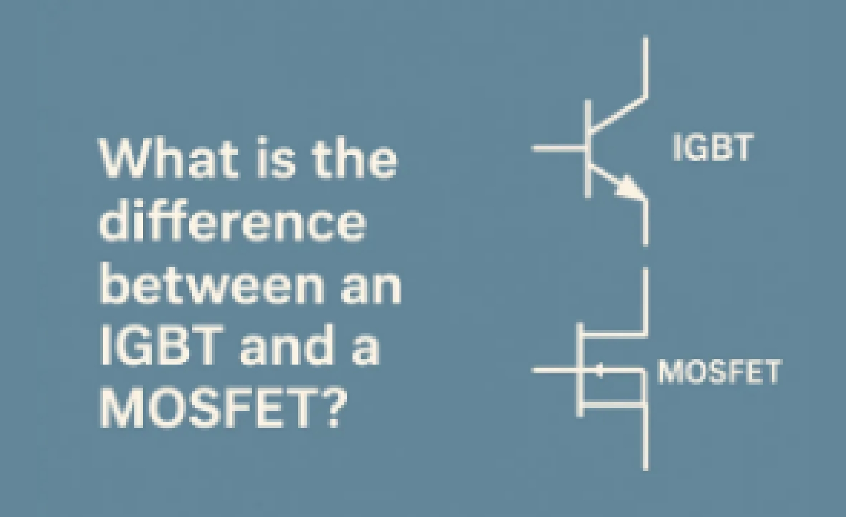 WHAT IS THE DIFFERENCE BETWEEN AN IGBT AND A MOSFET?