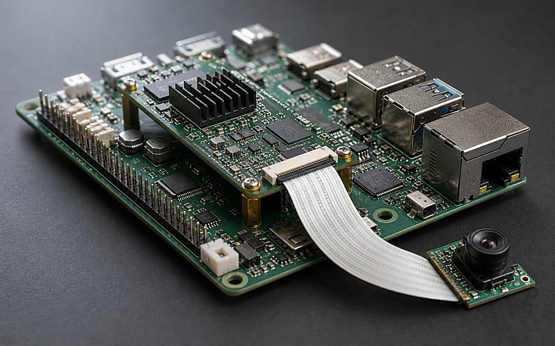 Raspberry Pi 5 with an Add on Accelerator for Edge Vision